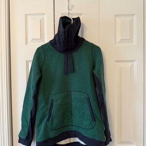 Lululemon Green and Navy Striped Pullover